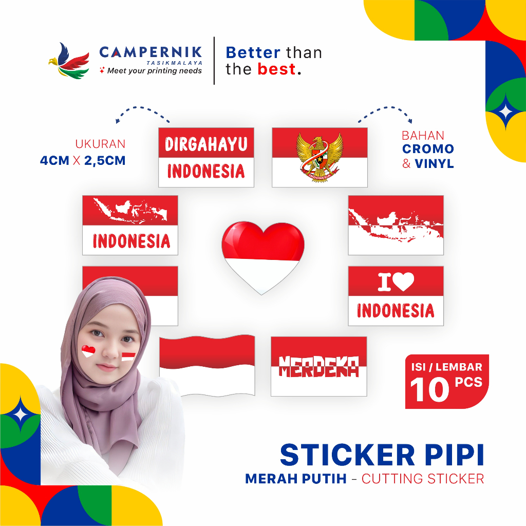 

STICKER MERAH PUTIH / STICKER PIPI / STICKER BENDERA MERAH PUTIH / STICKER BENDERA INDONESIA