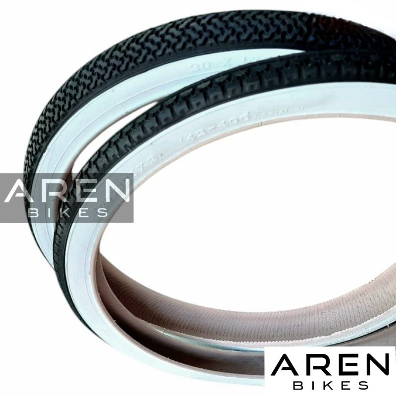 BAN LUAR SEPEDA 20 x 1.75 SWALLOW S141 S117 HITAM PUTIH LIS 20x1.75 175 BMX MINION LIPAT SELI