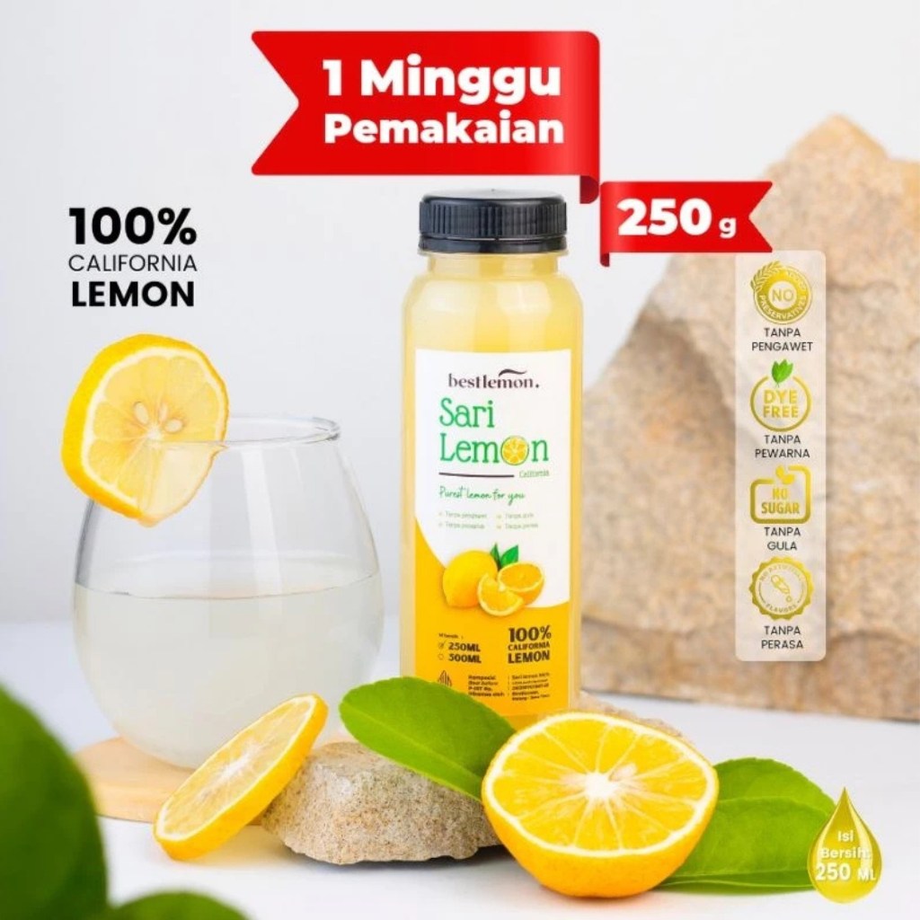 

Sari Lemon California 250 ml Segar Murni Asli Best Honey Bebas Gula Lemak Minuman Nutrisi Kesehatan Kecantikan Halal - Juice, Jus