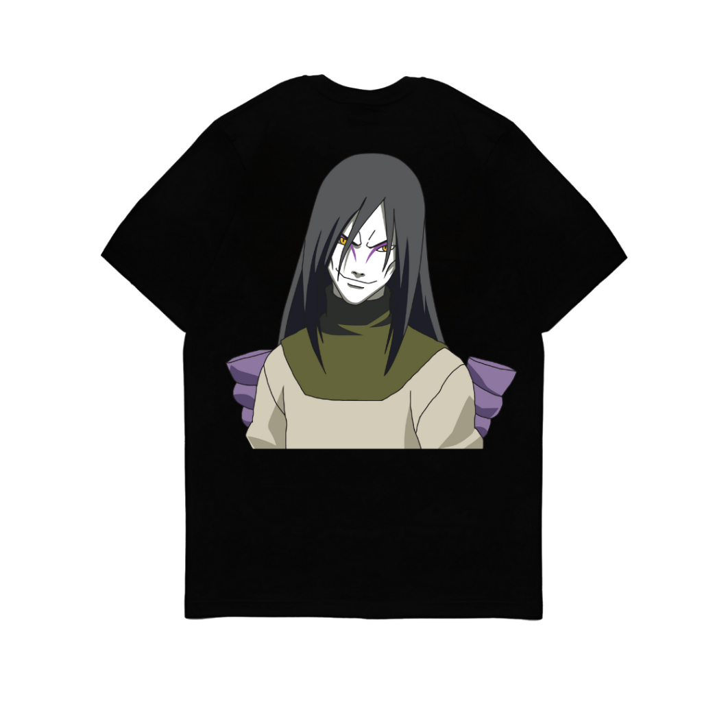 Kaos Anime Orochimaru Baju Atasan Dewasa Hitam Unisex