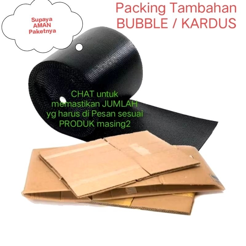 

EXTRA KEMASAN / PACKING KARDUS / BUBBLE Wrap UNTUK PAKET PESANAN RANDOM