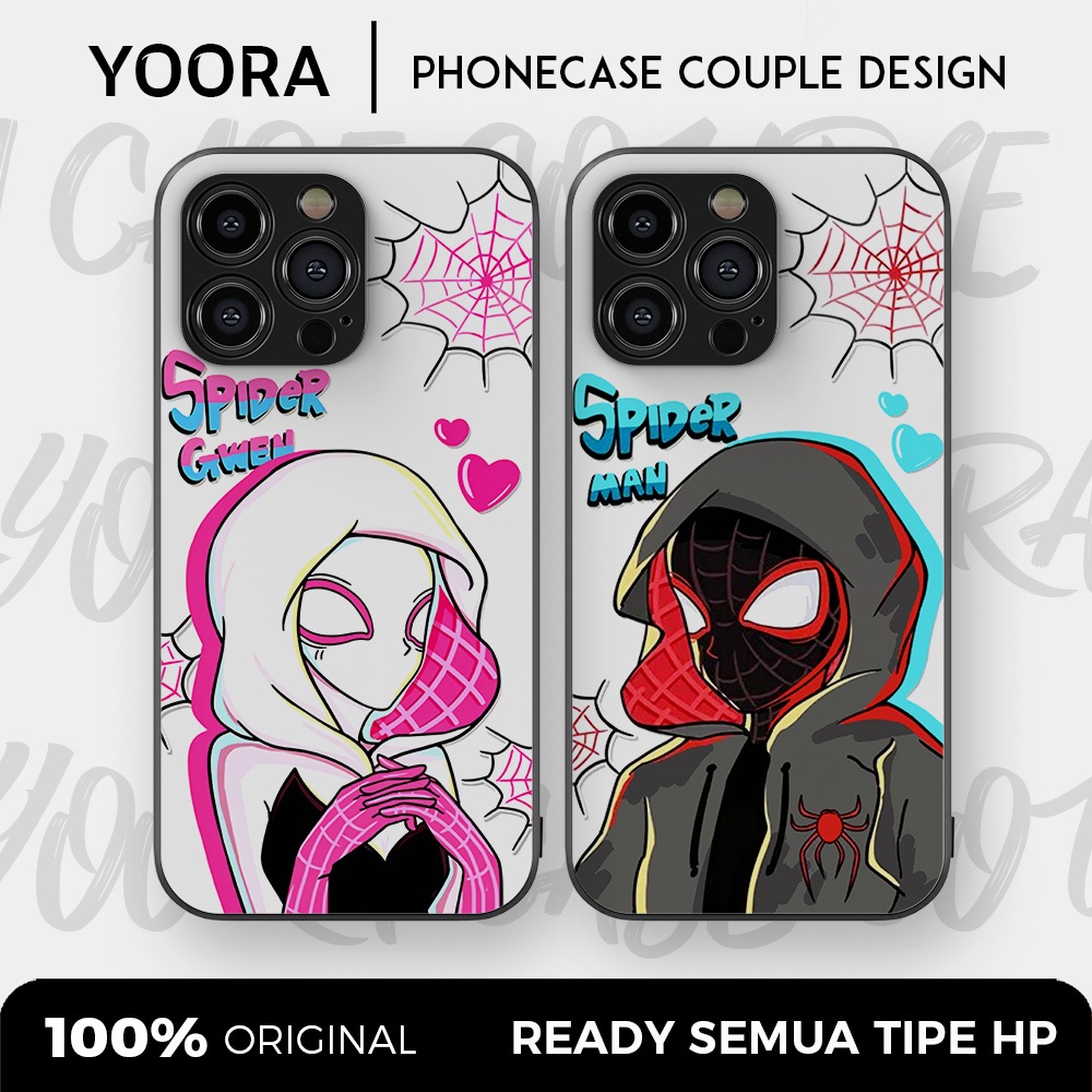 [SPI12] Custom Case Couple Spiderman Spidergwen Premium Bisa Untuk Semua Tipe Hp