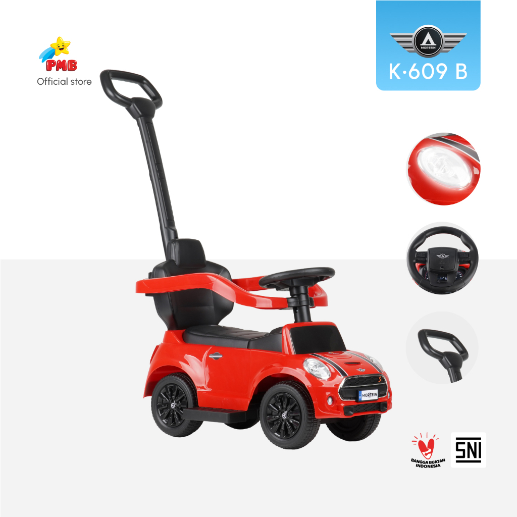 MOBIL DORONG ANAK - MOBIL MINI COOPER - MOBILAN ANAK PMB K609B - MOBIL DORONG ANAK ADA MUSIK