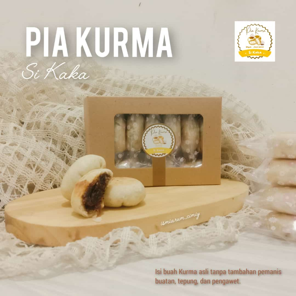 

Pia isi selai kurma (12 pcs) - Variasi baru bakpia isi selai kurma