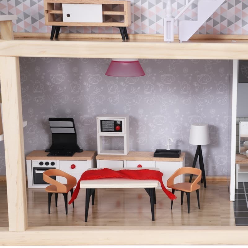 mainan edukasi rumah kayu boneka barbie hadiah untuk anak cowo atau cewe