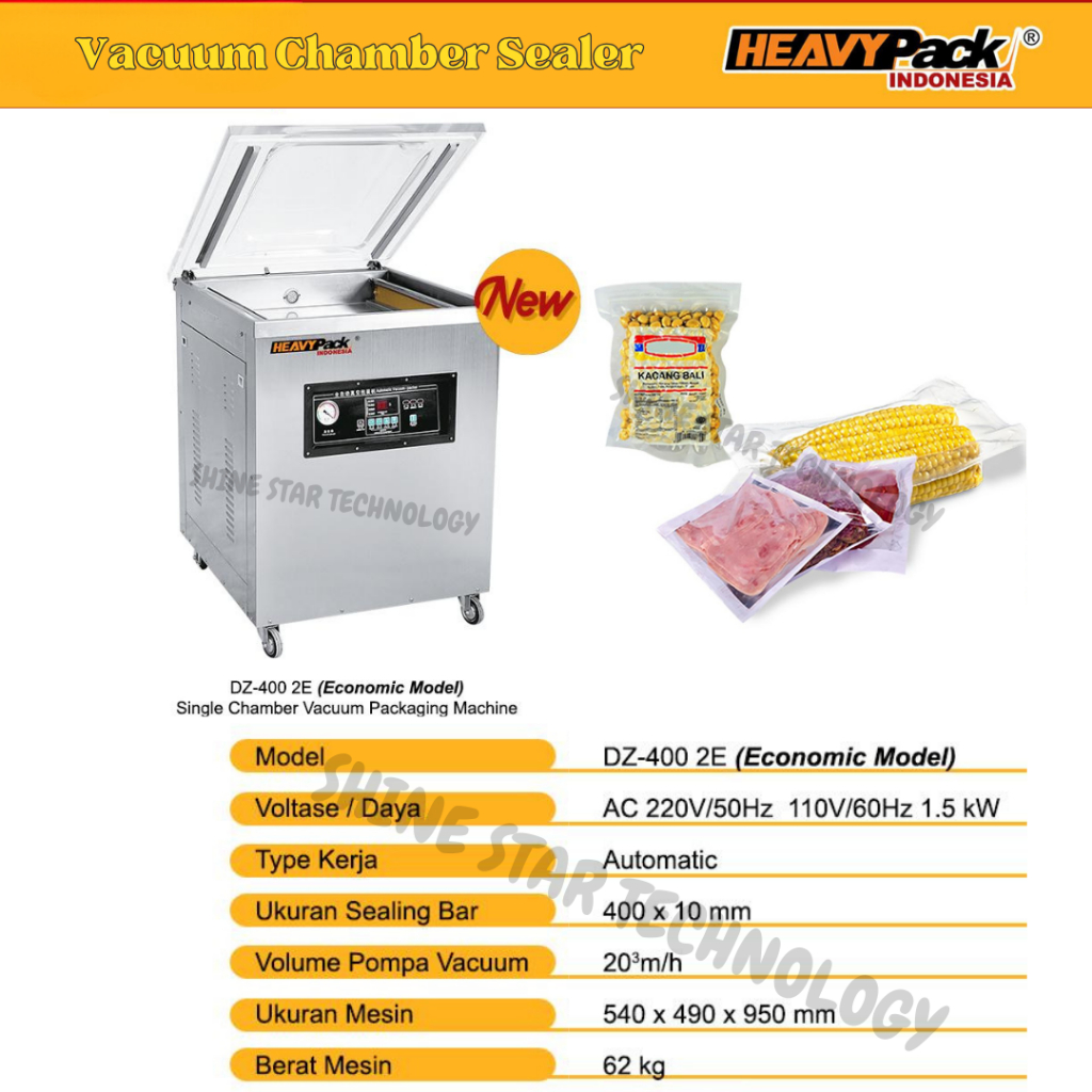 heavypack DZ-400/2E Mesin Vakum Single Chamber