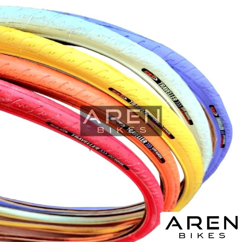 BAN LUAR SEPEDA 26 x 1.15 CST TRAVELLER 26x1.15 MERAH ORANYE KUNING PUTIH UNGU MTB FEDERAL HYBRID