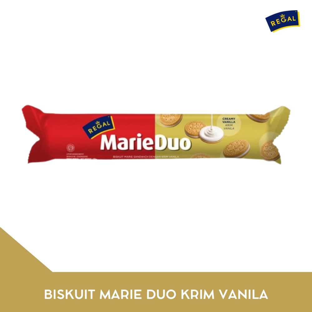 

REGAL - Biskuit Marie Duo Krim Vanila - 100 Gram