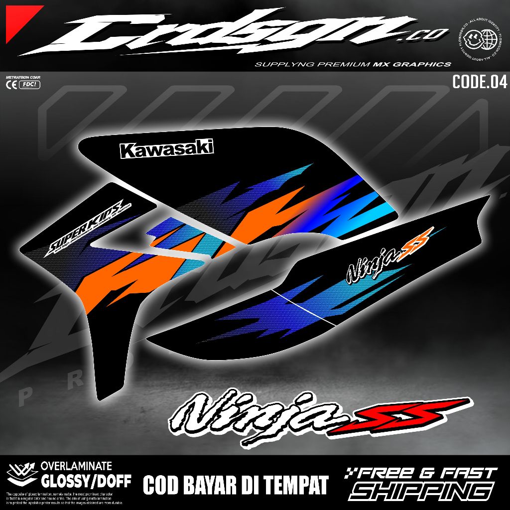 Striping Ninja SS Lis Sticker NINJA SS MOTIF RACING TERBARU SIMPLE KEREN COD
