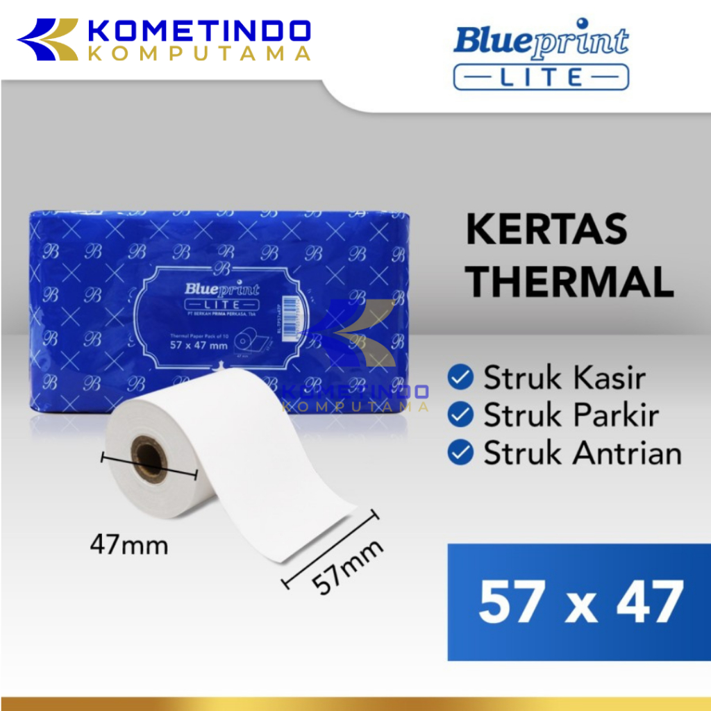 

57x47P KERTAS THERMAL PAPER BLUEPRINT LITE 57 x 47 mm STRUK KASIR EDC TOL RESI 57x47 1 ROLL 57x47 P 57x47mm Termal