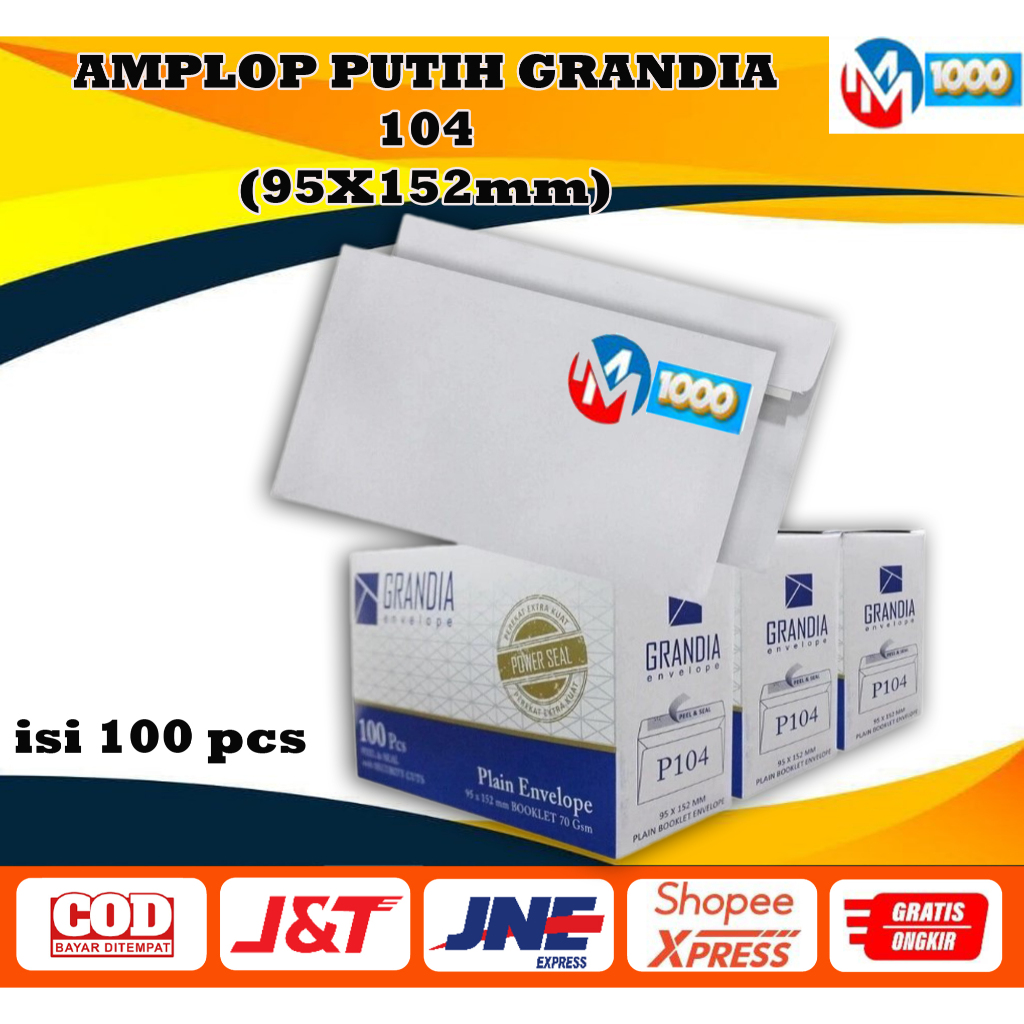 

Amplop PUTIH POLOS Grandia 104 / Amplop Kondangan Murah