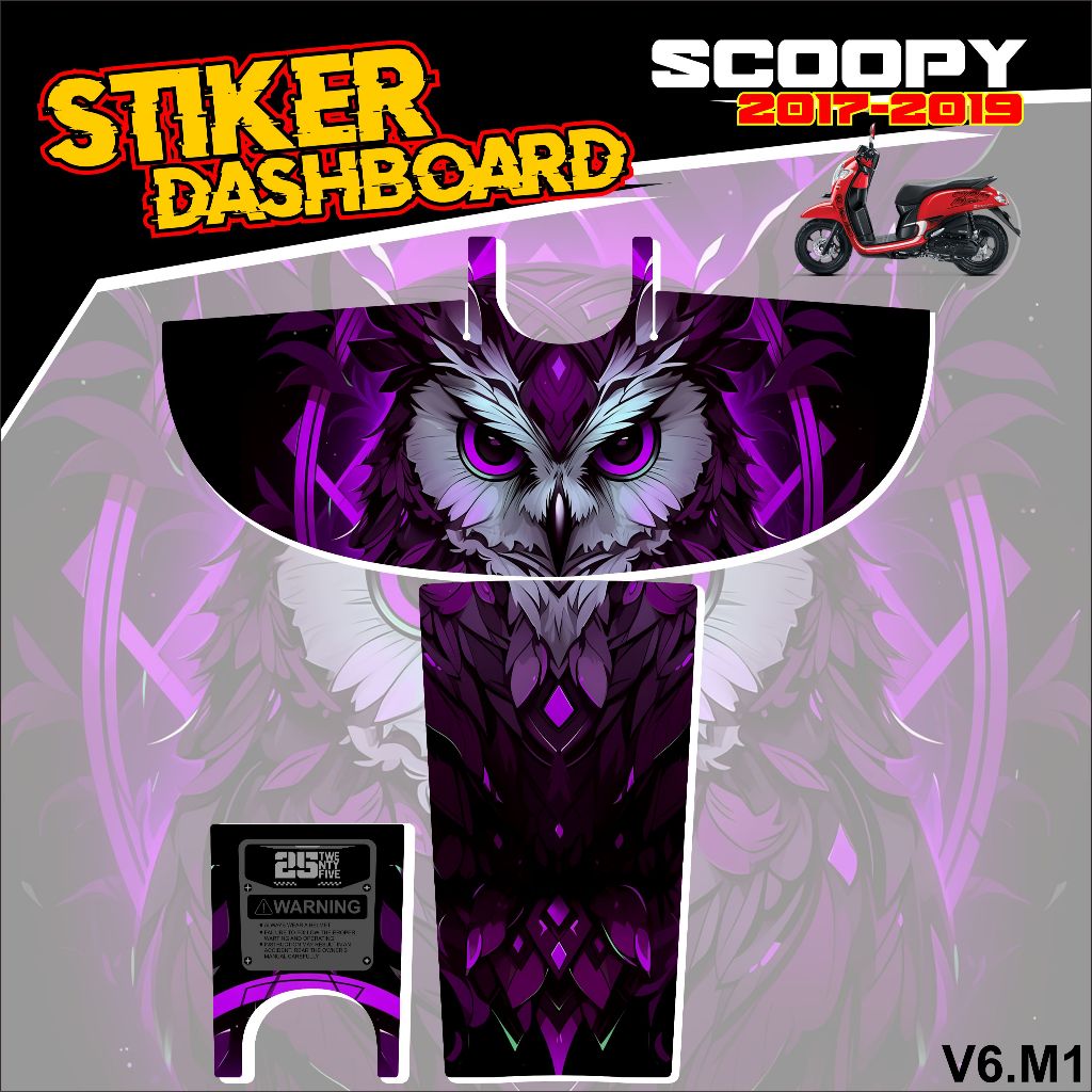 STRIPING DASHORAD SCOOPY 2017-2019/VARIASI 6/PELINDUNG DASHBOARD SCOOPY/STIKER DASHBOARD/SCOOPY 2017