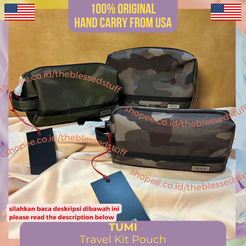 TUMI Travel Kit Pouch TUMI Small Medium Kit Pouch TUMI Toiletry Bag 100% Original USA