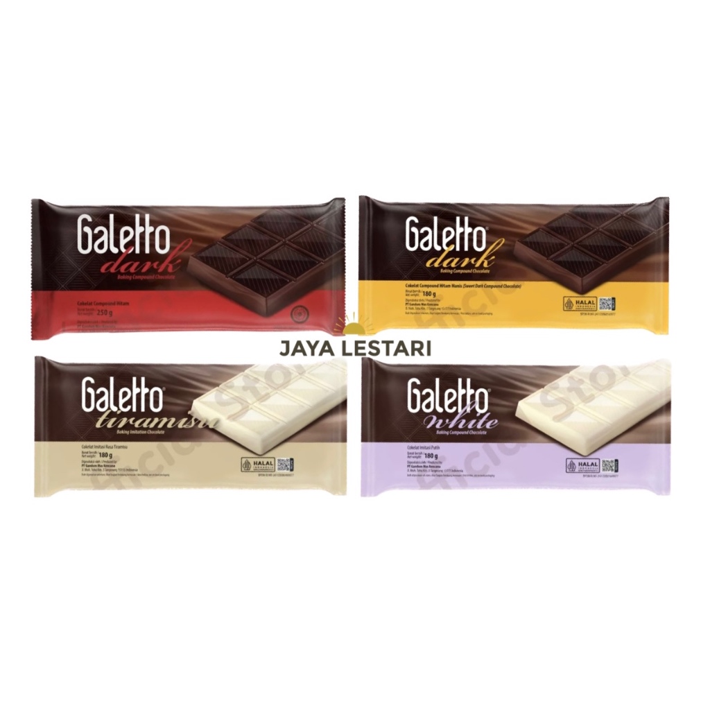 

Galetto Baking Compound Chocolate (180g) (3 Varian Rasa)