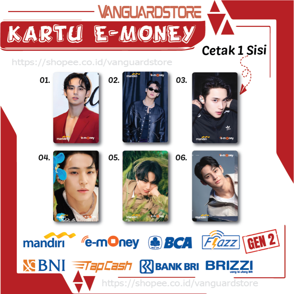 KARTU E MONEY E TOLL KPOP SEVENTEEN KIM MINGYU EMONEY MANDIRI FLAZZ BCA TAPCASH BRIZZI BRI