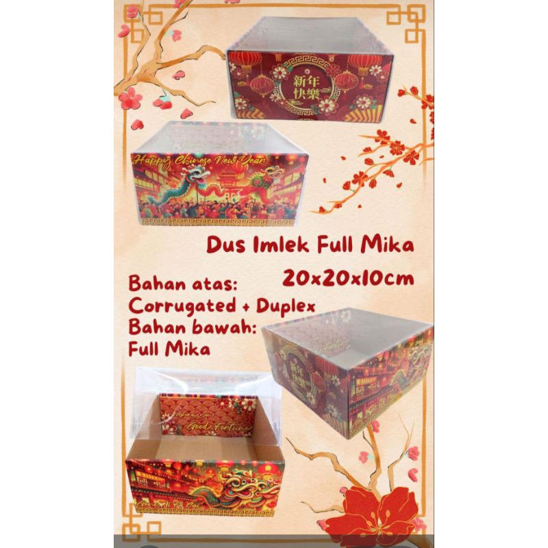 

Dus Box Imlek Tutup Mika 20x20x10 cm