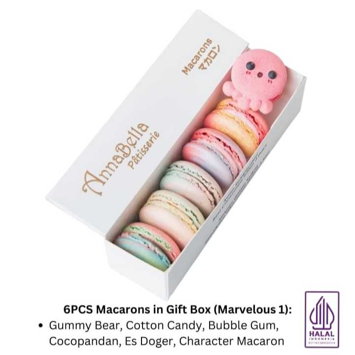 

Annabella Patisserie 6PCS Macarons in Gift Box (Marvelous 1)