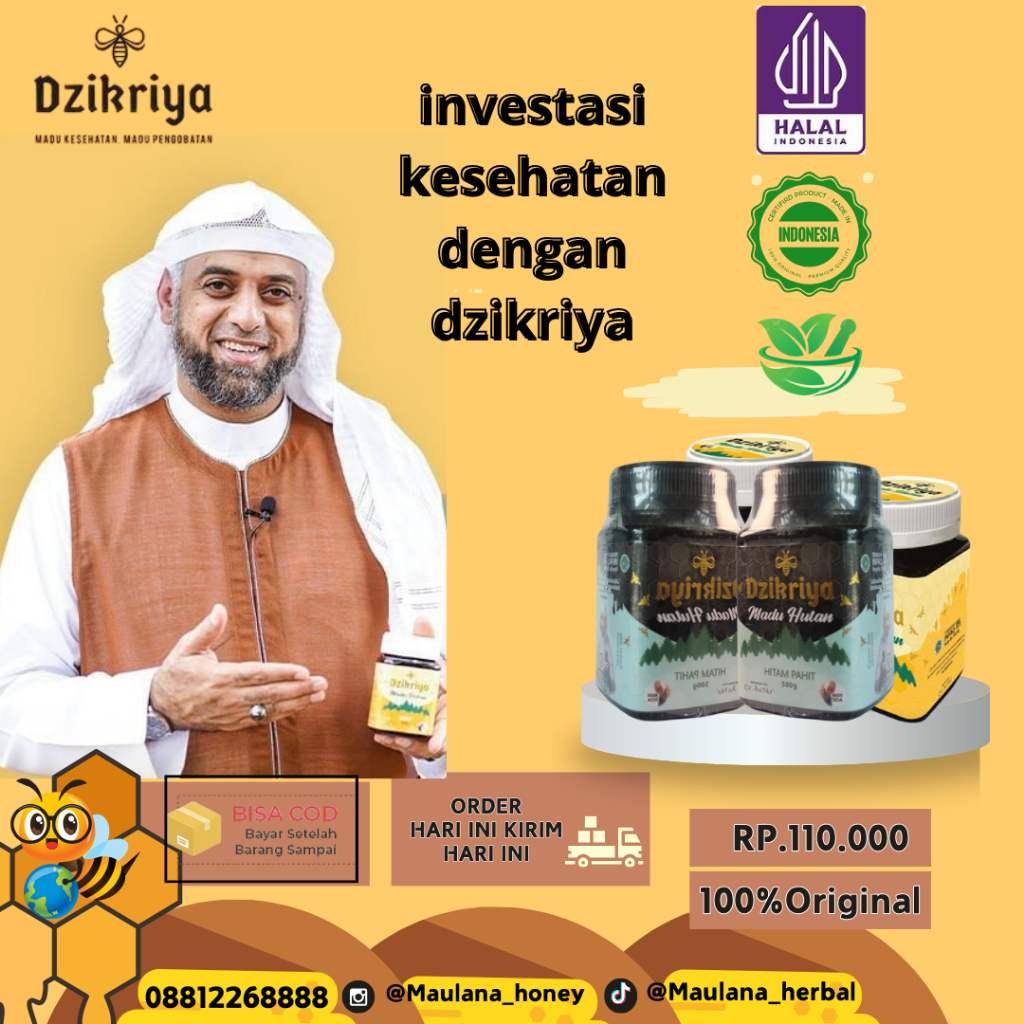 

Dzikriya 100% Asli/Ori bisa COD Madu dzikriya hutan super original bisa cod