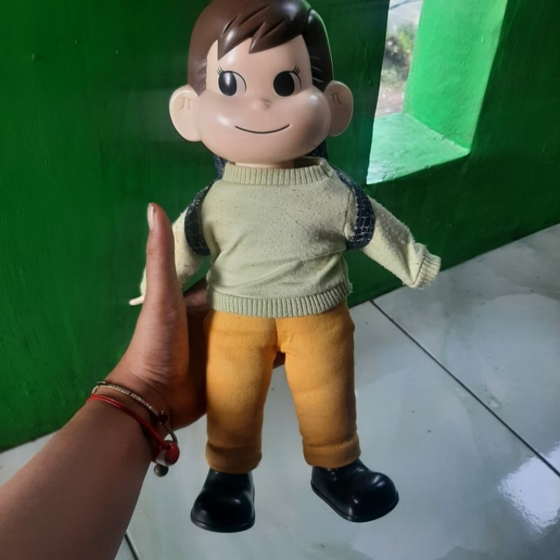 mainan boneka rare peko chan school baju hijau temannya poko chan fujiya