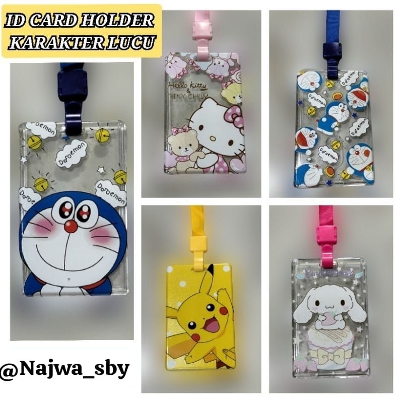 

( KODE : LN23-12 / 13 ) ID CARD HOLDER KARAKTER LUCU TALI WARNA POLOS / LANYARD NAME TAG / TEMPAT KARTU NAMA