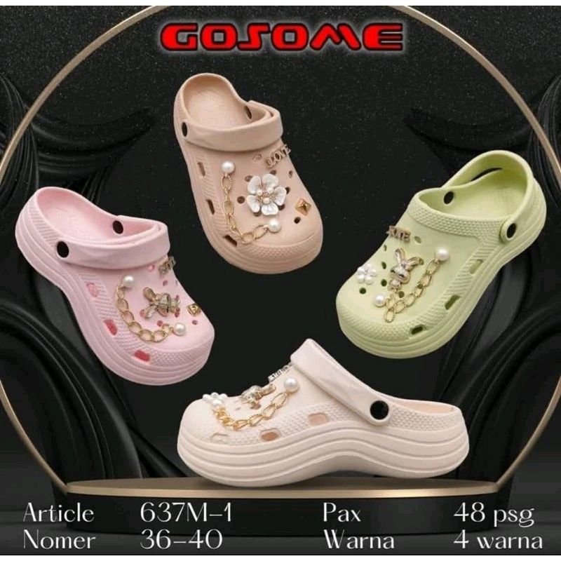 Sandal karet gosome Baim slop wanita best seller