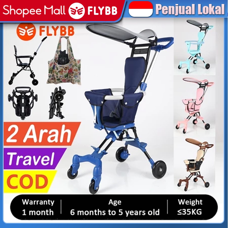 FLYBB Kereta Dorong Bayi Stroler Bayi Lipat Travelling Magic Stroller Baby FLYBB S01 pink