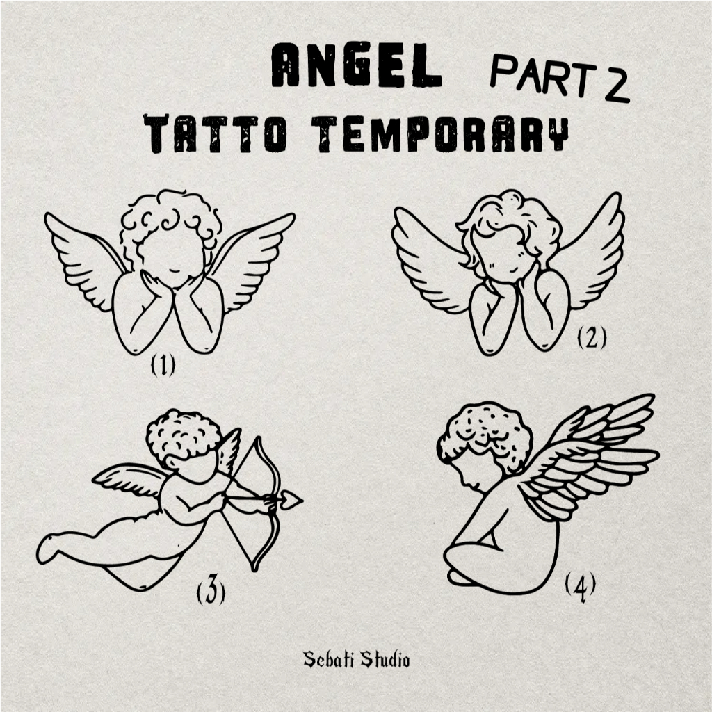 Angel Tatto Temporary PART 1| Tato Temporer Desain Malaikat Waterproof PART 2