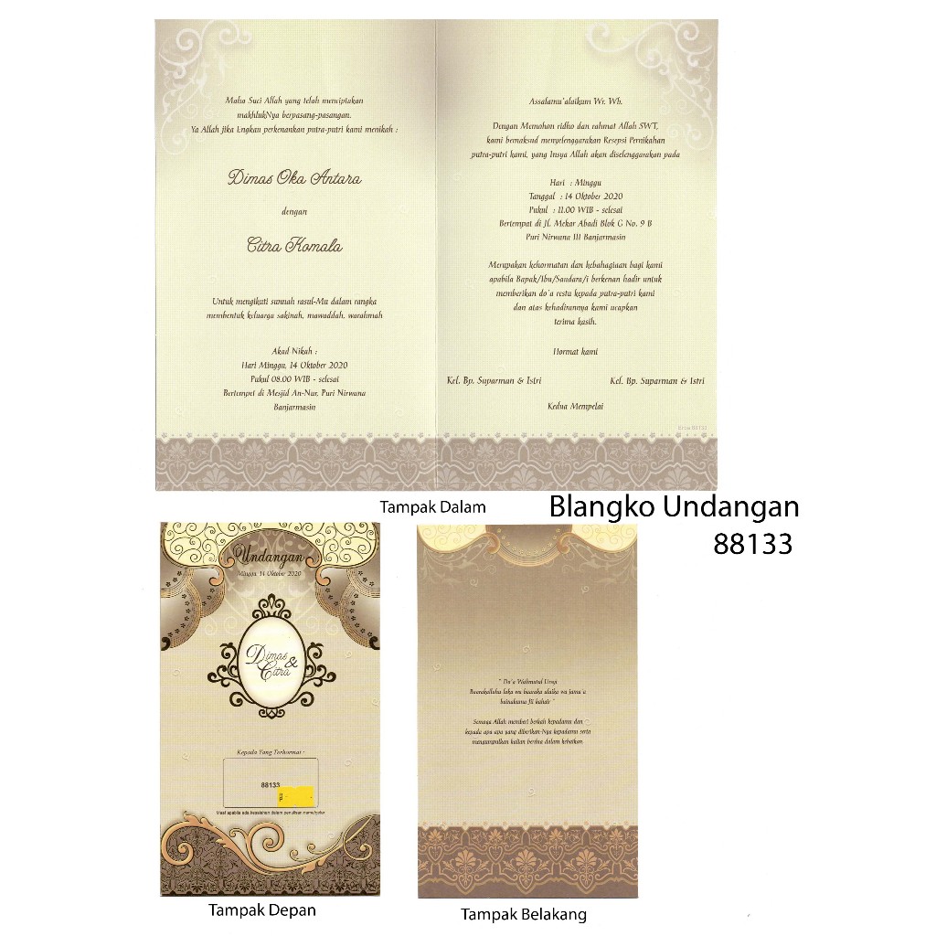 Undangan Murah Blangko Erba 88133