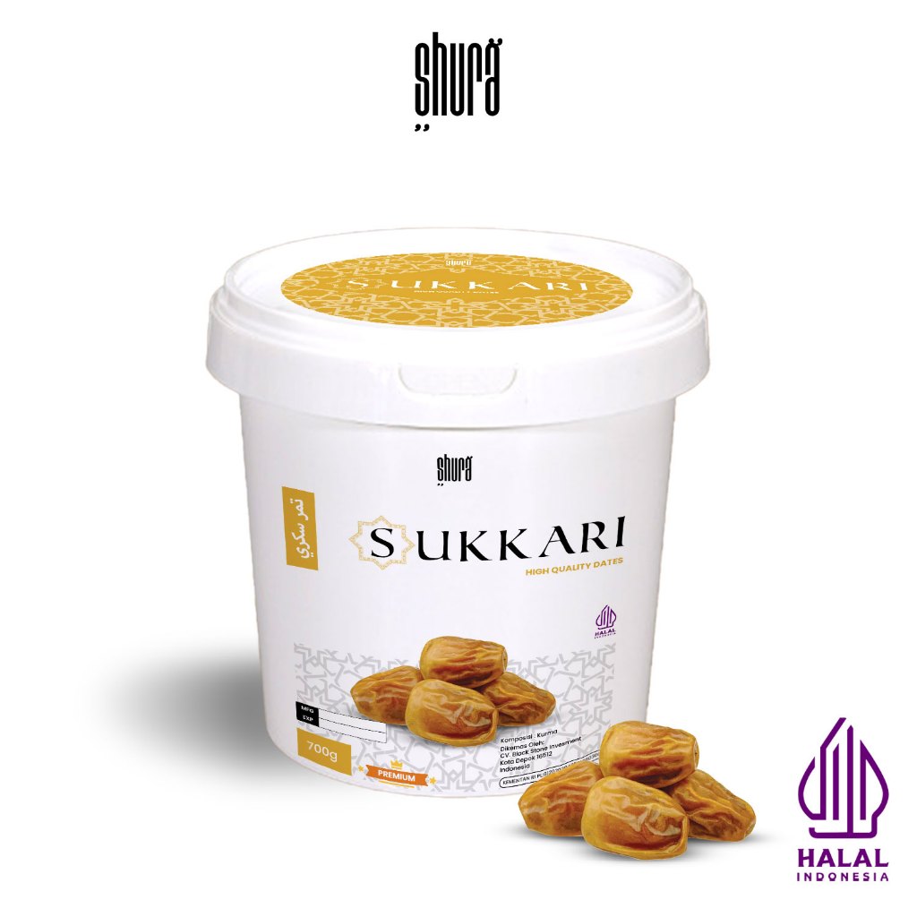 

Shura Kurma Sukari Dates Premium Original High Quality Ember 700g