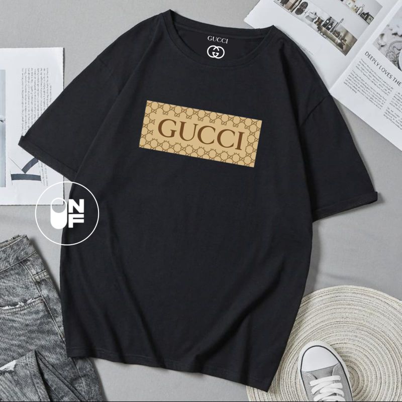 Kaos unisex pria wanita | T-shirt gucci ORIGINAL COTTON COMBED 20S kaos lengan pendek