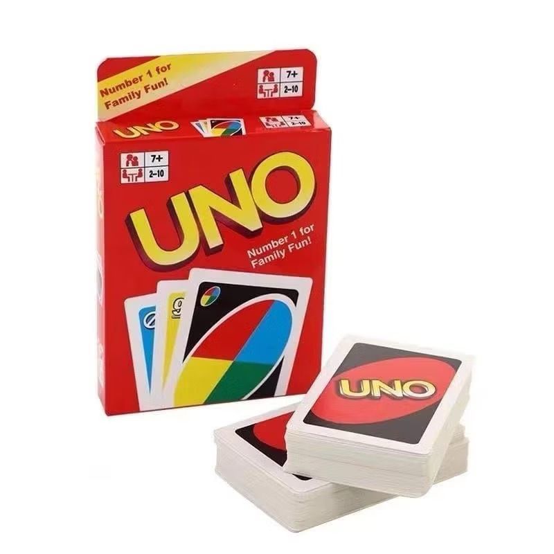 Mainan card angka game, balok susun set