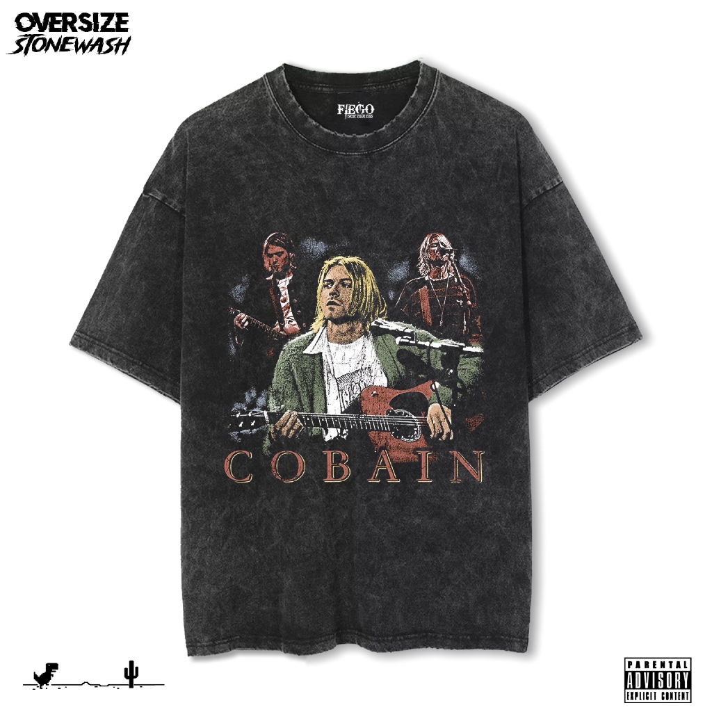 Fiego "COBAIN" | Premium Oversize T-Shirt | Stone Wash