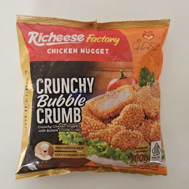

Richeese Chicken Nugget Crunchy Bubble Crumb 500gr Naget Ayam