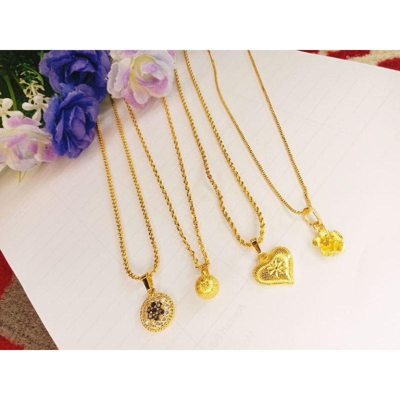 kalung koin emas 24k awet d pakai Shari hari