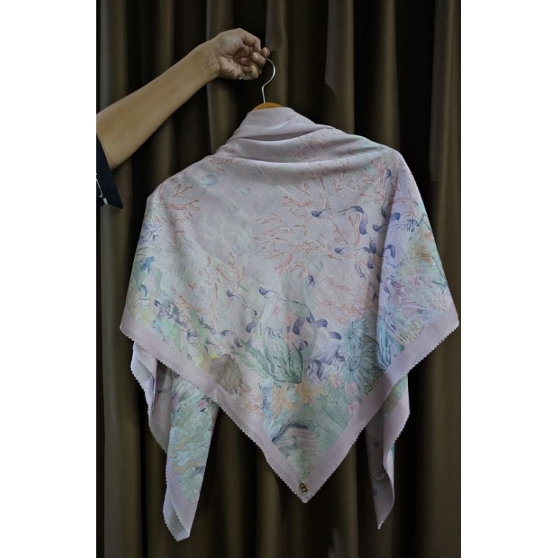 hijab buttonscarves preloved/second Disney x Buttonscarves Little Mermaid Tea Rose