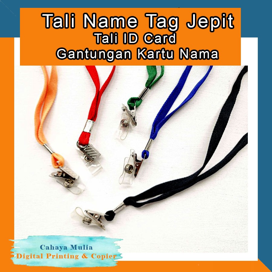 

Tali Gantungan ID Card Jepit Tali Id Card Tali Name Tag - Hitam, 1 PCS