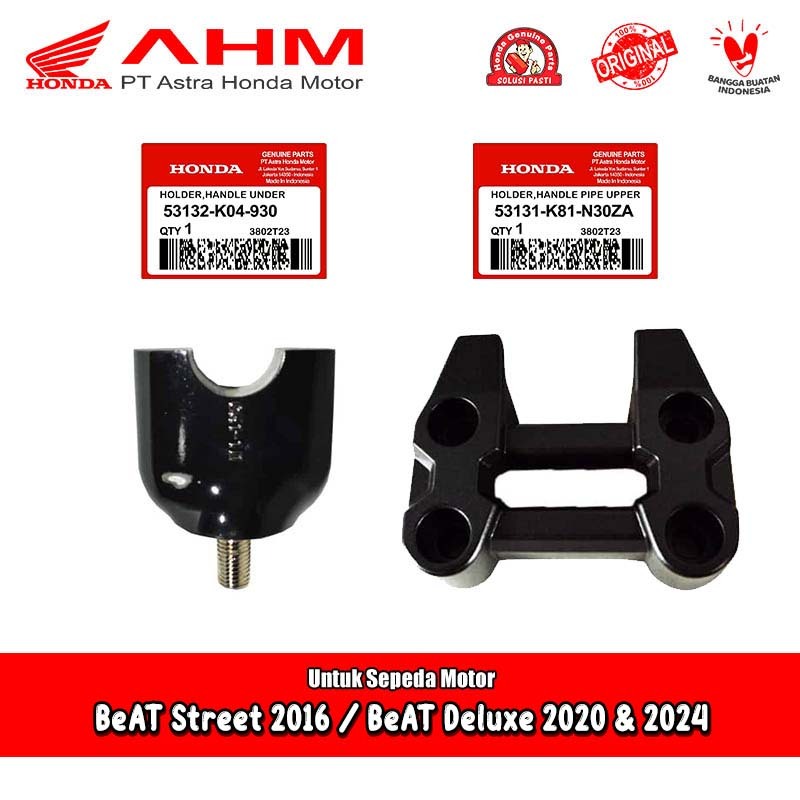 Raiser Dudukan Pencepit Stang BeAT Street 2016 Deluxe 2020 2024 AHM 53131-K81-N30ZA 53132-K04-930