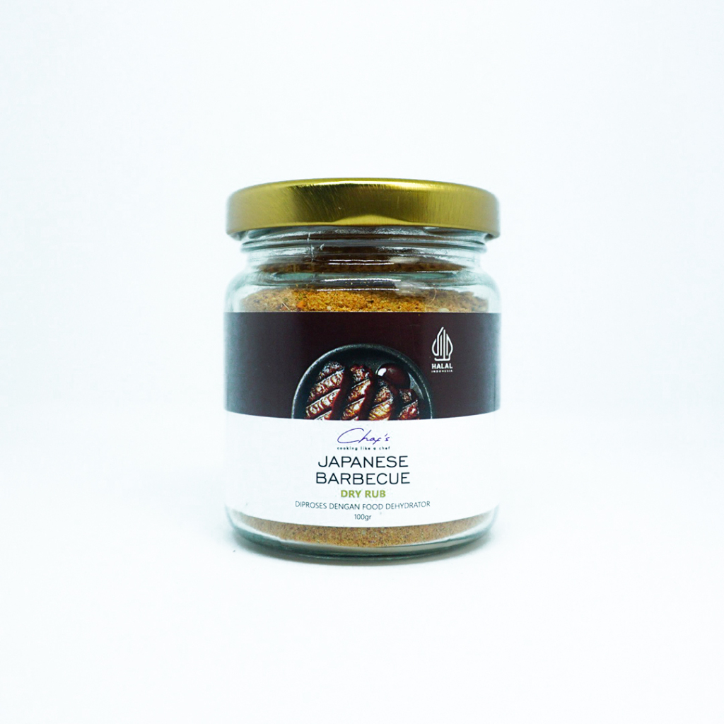 

Japanese Barbecue Dehydrated Dry Rub by Chaf's 100gr / Bumbu Marinasi Rempah Kering Jepang BBQ. Botol / Jar Kaca.