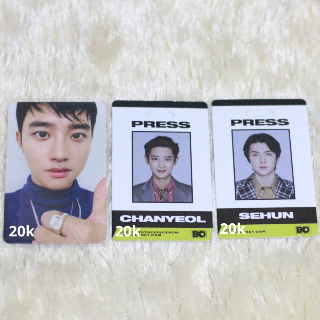 Photocard PC do kyungsoo sehun chanyeol tempo allegro press id card sg21 season greeting 2021