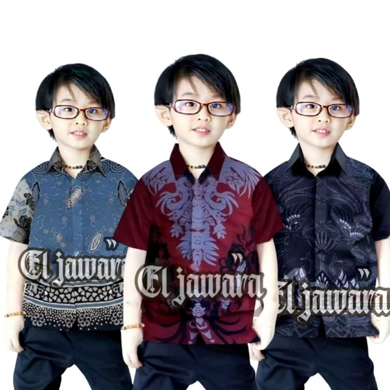 Hem Batik Anak Muda Laki laki 12 tahun Lengan Pendek Kecil
