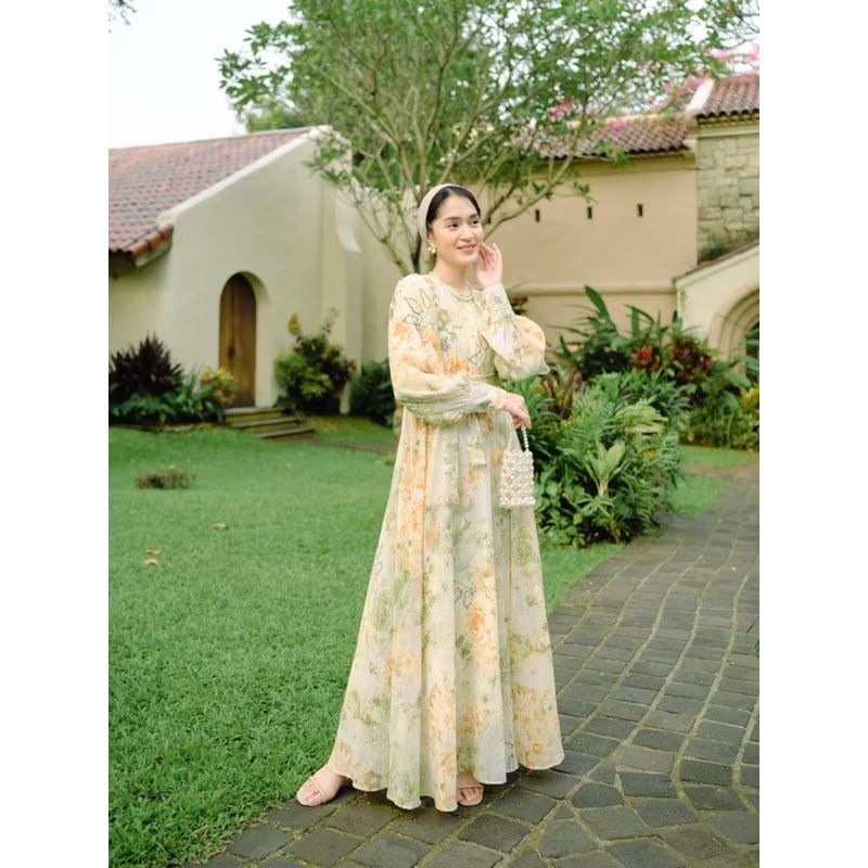 SAMIRA DRESS by Womenwear | Dress Gamis Ceruty Motif Bunga