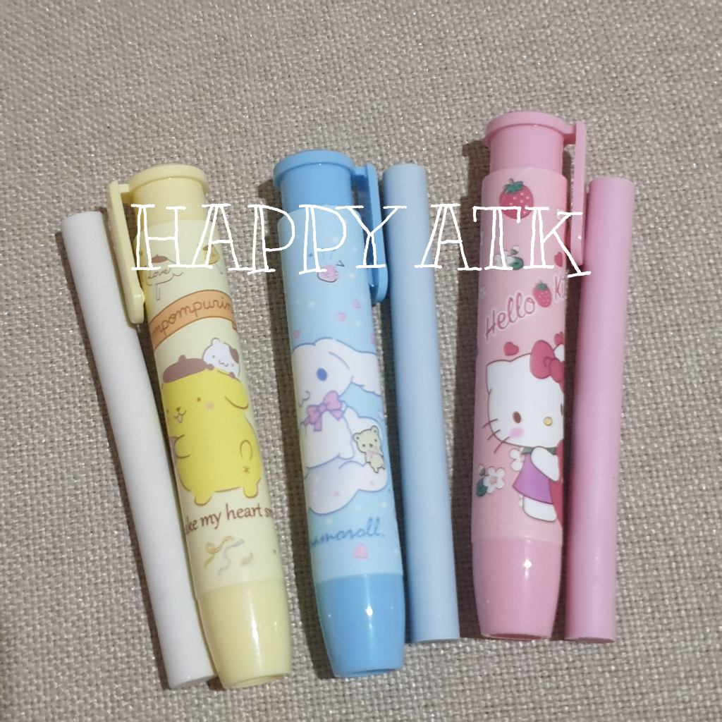 

HAPUSAN / PENGHAPUS / PEMBERSIH PENSIL CETEK PENSIL SANRIO KUROMI CINNAMONROLL + REFILL