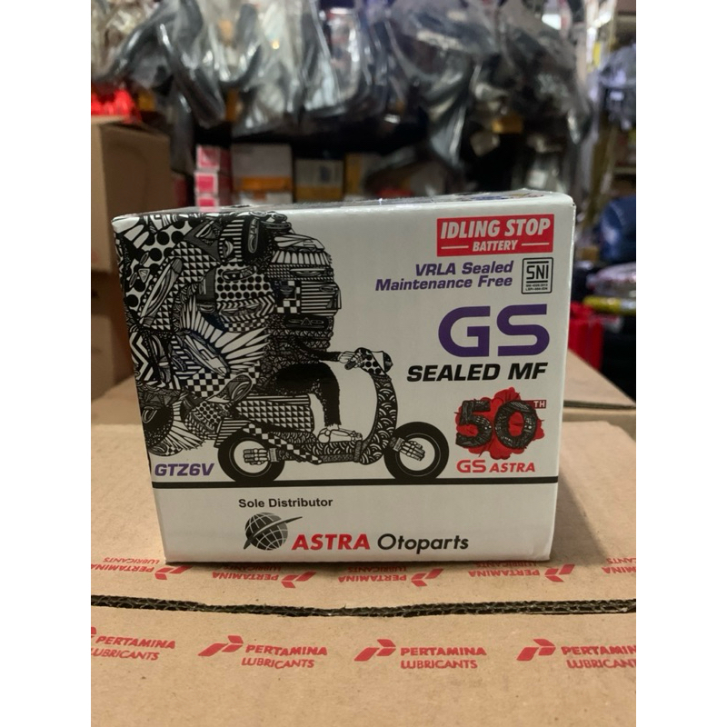 AKI GTZ6V (5AH) GS ASTRA Kering ORIGINAL ASLI