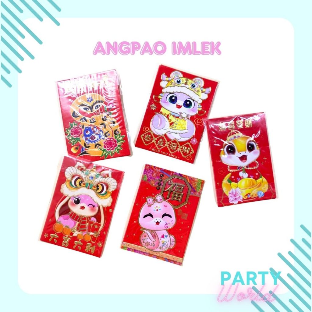 

Isi 6 Pcs Angpao Imlek Tebal Angpao Imlek Pendek Shio Ular 2025 Hong Bao Fung Pau Murah Amplop Angpao Angpao Imlek 2025 Angpao CNY Angpao Lebaran