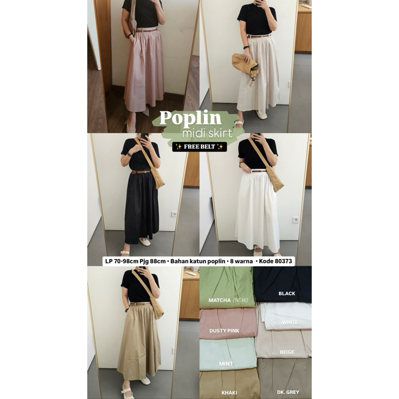 rok katun wanita model A (free belt)
