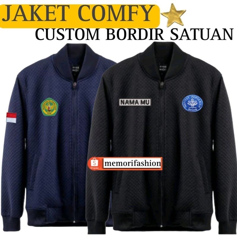 JAKET COMFY CUSTOM BORDIR SATUAN