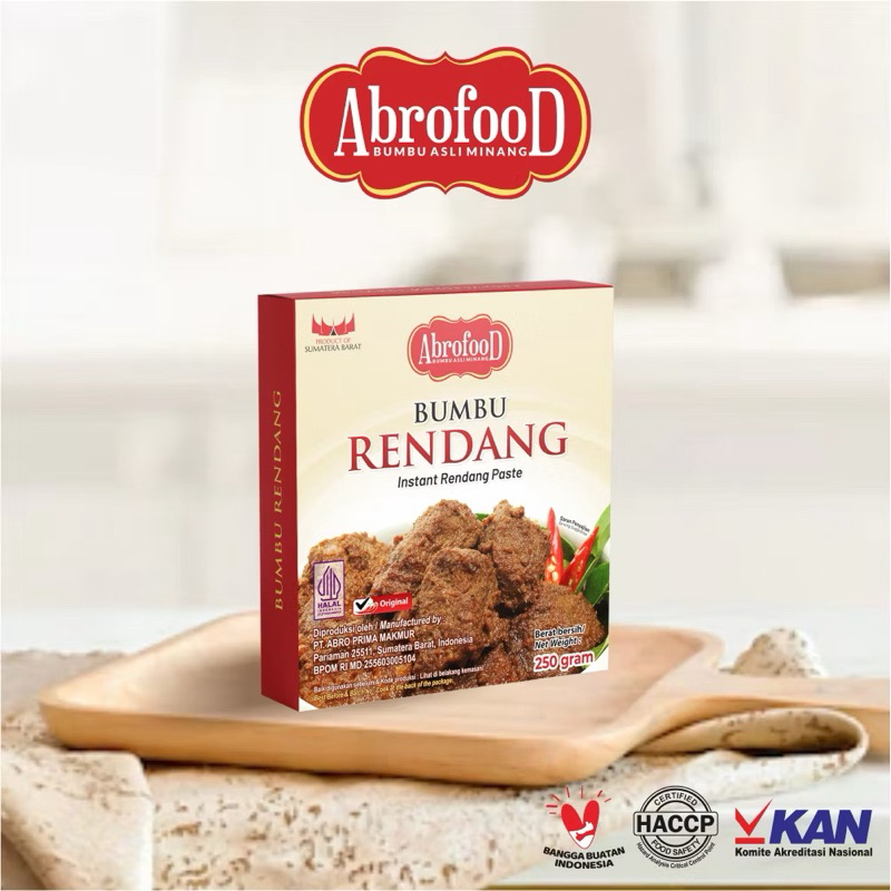 

Bumbu Rendang Instan Abrofood 250gr COD varian Original dan Mild