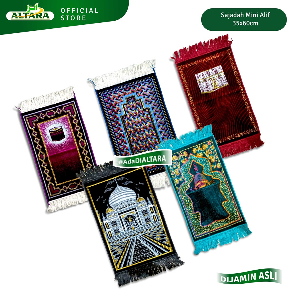 Sajadah Mini Alif 35 x 60cm / Alif Turkiye / Sajadah Anak / Sajadah Kepala