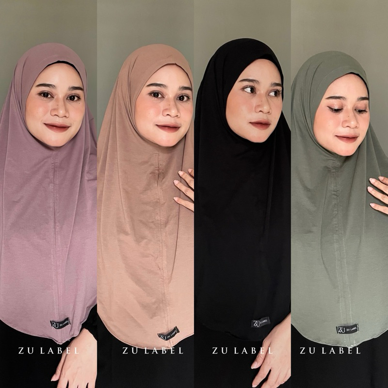 Jilbab Bergo Instan Kaos Spandex Rayon by Zulabel