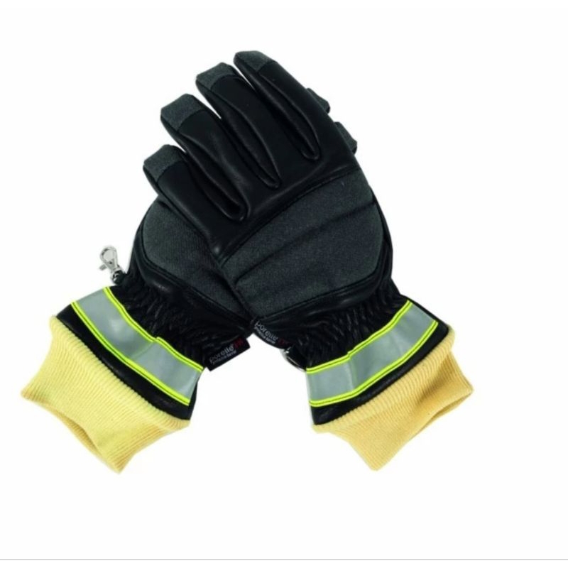 Leather / Kevlar Firefighter Gloves With Hi Vis EAGLE FR ETF309V5 / Sarung Tangan EAGLE FR